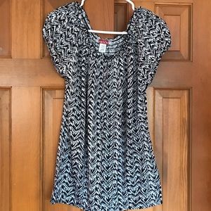 NWT Carol Rose black and white blouse